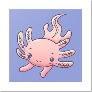 Cute Pink Axolotl for Axolotl Lover Posters and Art